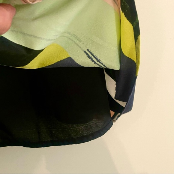 BANANA REPUBLIC Geometric Abstract T-Back Dressy Tank Top - Yellow Black Size S - Picture 4 of 8